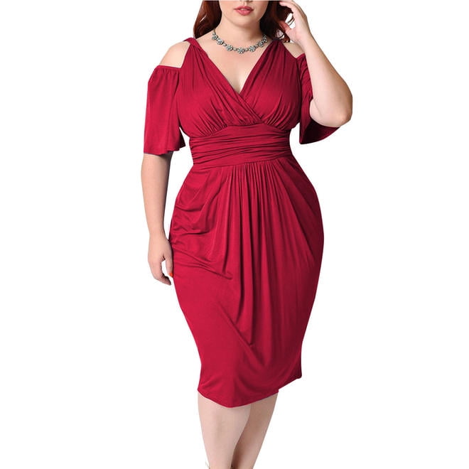 Calf Length Sheath Dress